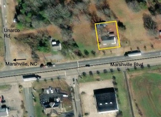 E 74 Hwy, Marshville, NC for sale Aerial- Image 1 of 4