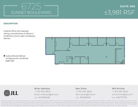 6725 W Sunset Blvd, Los Angeles, CA à louer Plan d’étage- Image 1 de 1