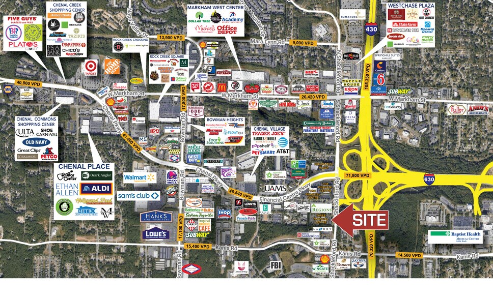 900 S Shackleford Rd, Little Rock, AR for lease - Aerial - Image 2 of 3