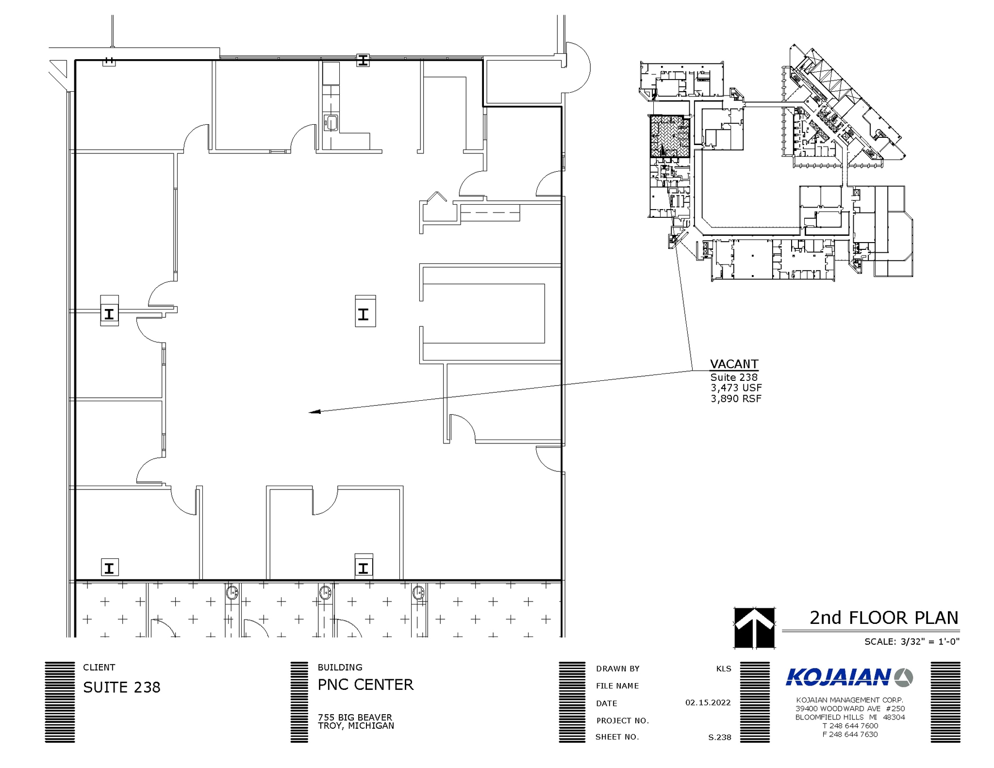 755 W Big Beaver Rd, Troy, MI for lease Floor Plan- Image 1 of 1