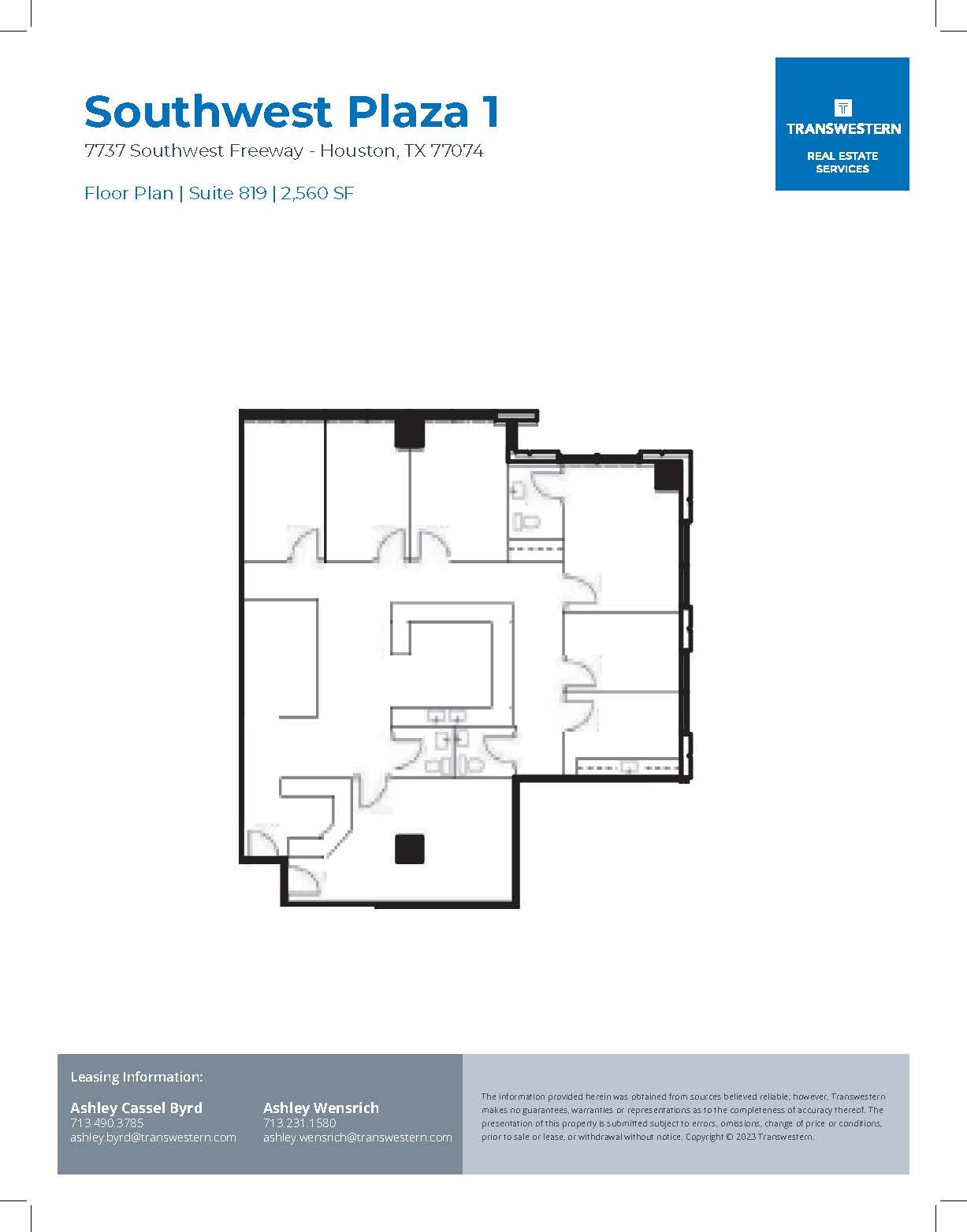 7737 Southwest Fwy, Houston, TX à louer Plan d’étage- Image 1 de 1