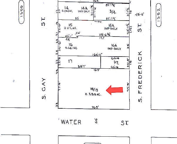 33 S Gay St, Baltimore, MD for sale - Plat Map - Image 2 of 6