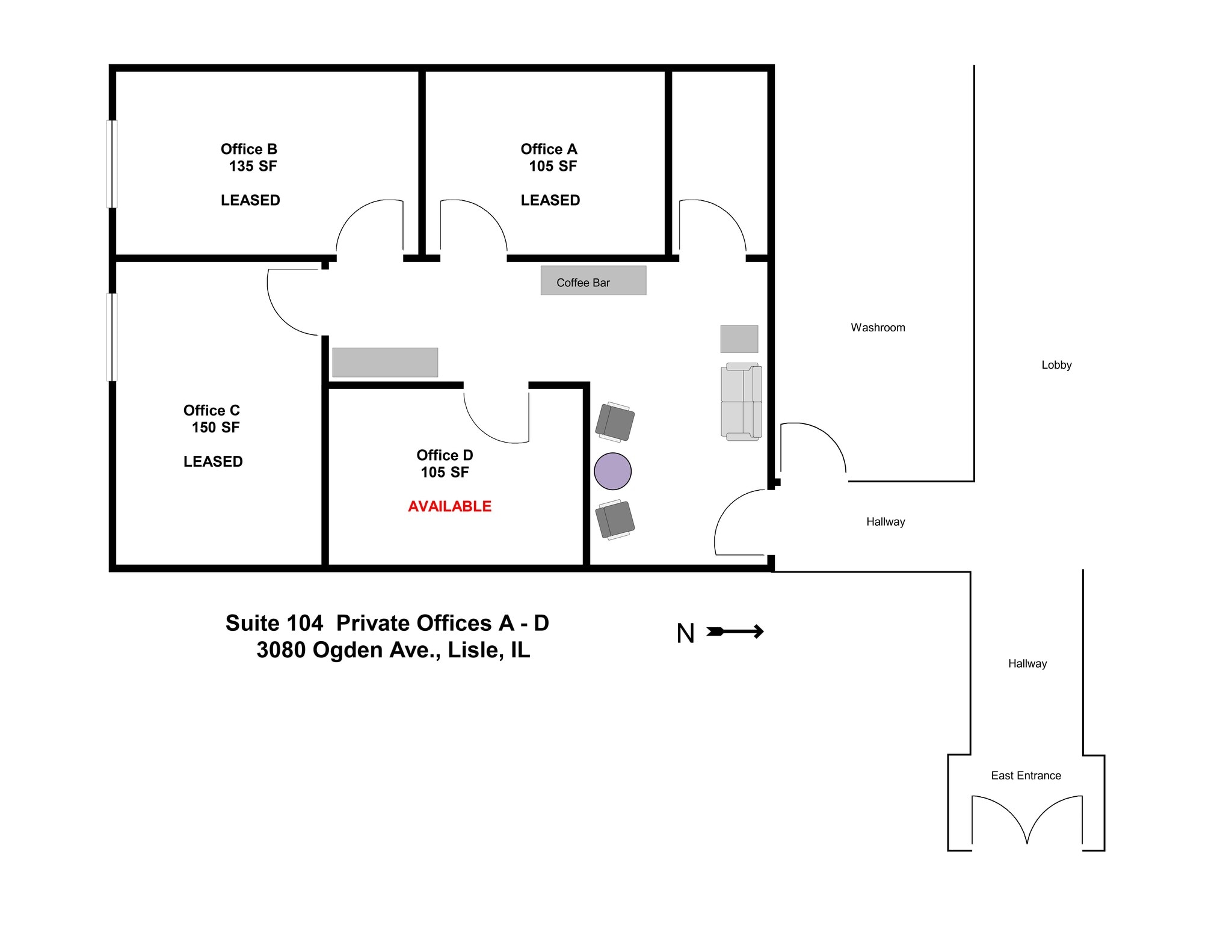 3060-3080 Ogden Ave, Lisle, IL à louer Plan de site- Image 1 de 1