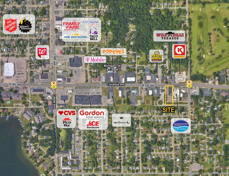 204 E Columbia Ave, Battle Creek, MI for sale - Aerial - Image 2 of 3