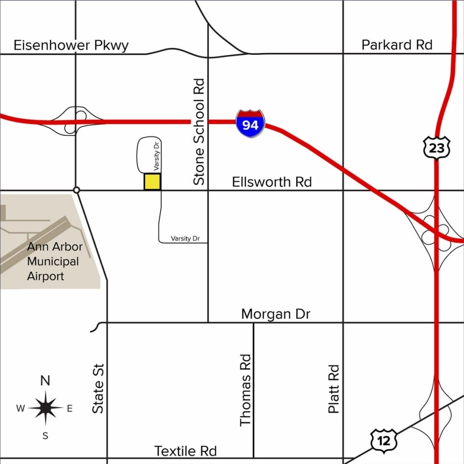 3930-3990 Varsity Dr, Ann Arbor, MI for lease Map- Image 1 of 3