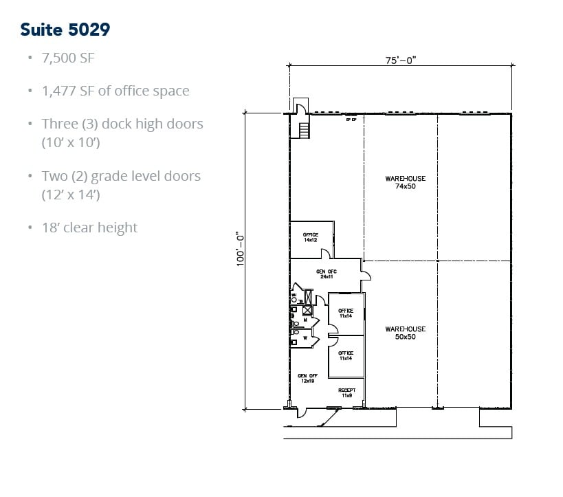 5029-5047 Martin Luther King Fwy, Fort Worth, TX à louer Plan d’étage- Image 1 de 1
