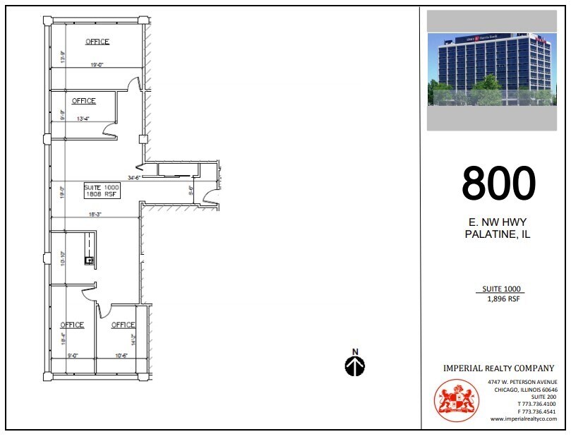 800 E Northwest Hwy, Palatine, IL à louer Plan d’étage- Image 1 de 8