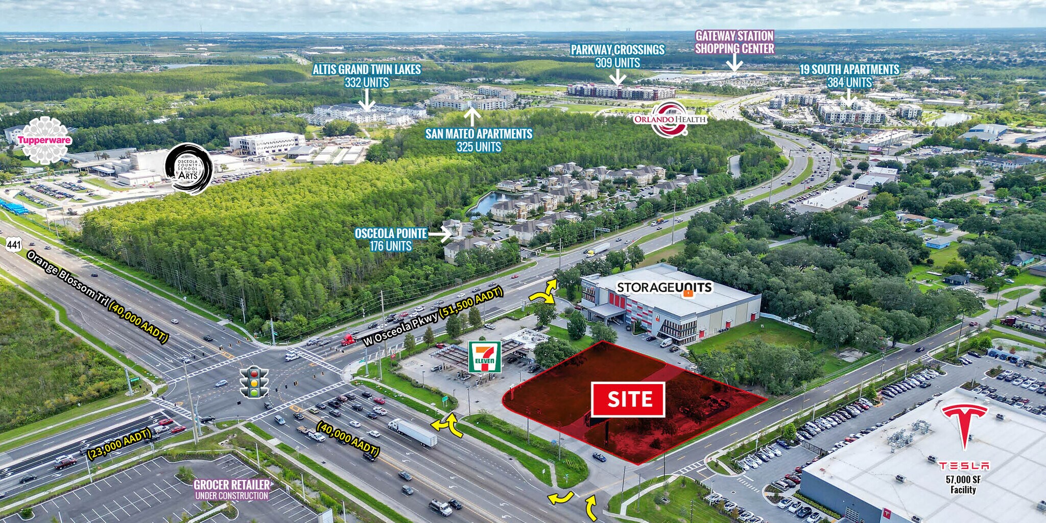 Sec Of Osceola Parkway & Orange Blossom Trl, Kissimmee, FL for lease Primary Photo- Image 1 of 3