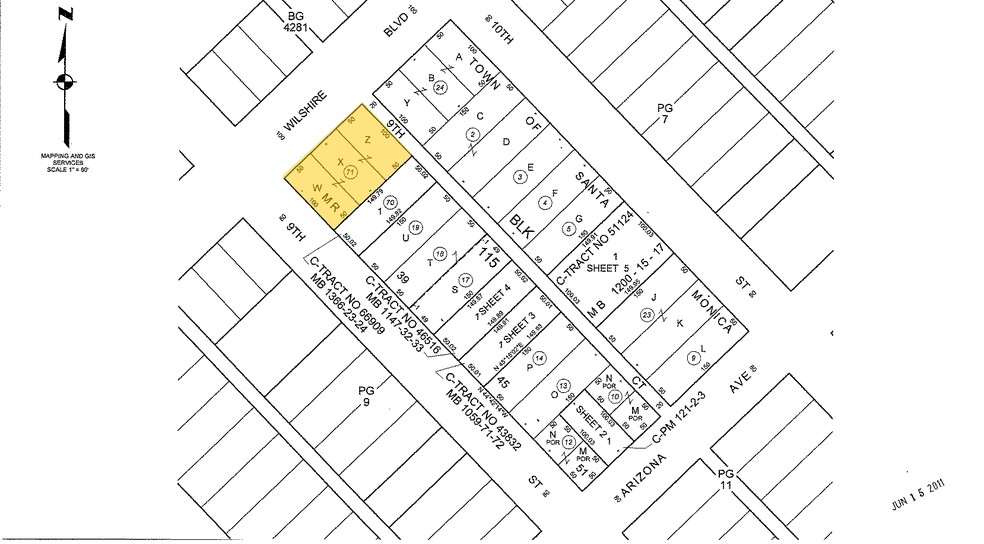 900 Wilshire Blvd, Santa Monica, CA for lease - Plat Map - Image 2 of 9