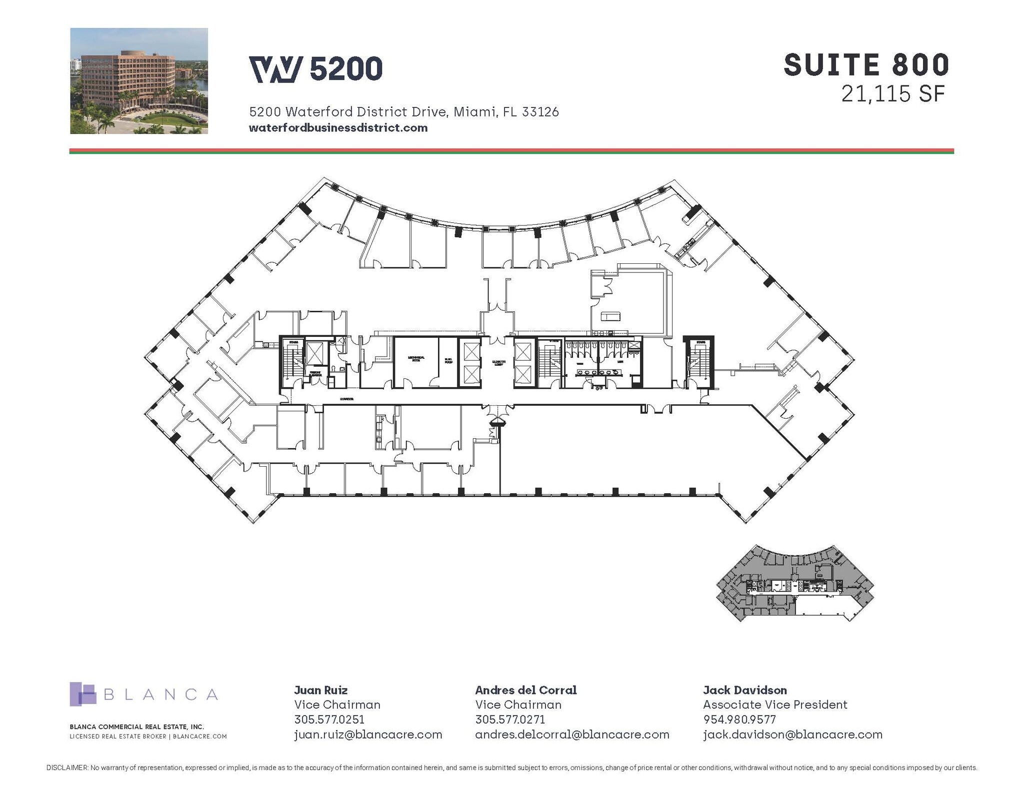 5200 Waterford District Dr, Miami, FL à louer Plan d’étage- Image 1 de 1