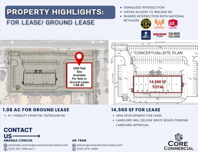 FM 78 & Walzem Road San Antonio TX 78244, San Antonio, TX à louer - Plan de site - Image 2 de 4
