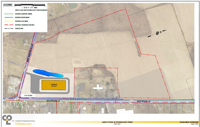 Route 19 & W Bergen Rd, Le Roy, NY à vendre - Plan de site - Image 2 de 4