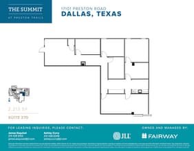 17101 Preston Rd, Dallas, TX à louer Plan d’étage- Image 1 de 1