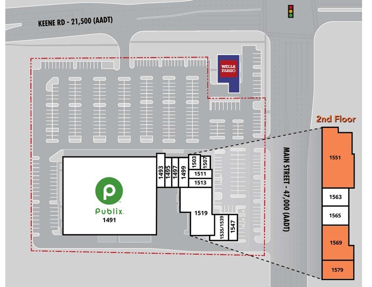 1483-1575 Main St, Dunedin, FL à louer - Photo du bâtiment - Image 2 de 5