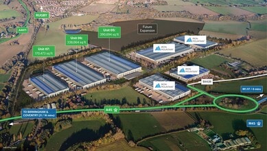 Coventry Rd, Rugby, WAR - AÉRIEN  Vue de la carte - Image1