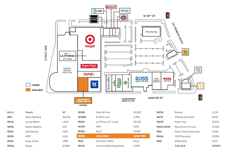 1801-1843 La Cienega Blvd, Los Angeles, CA for lease - Building Photo - Image 2 of 14