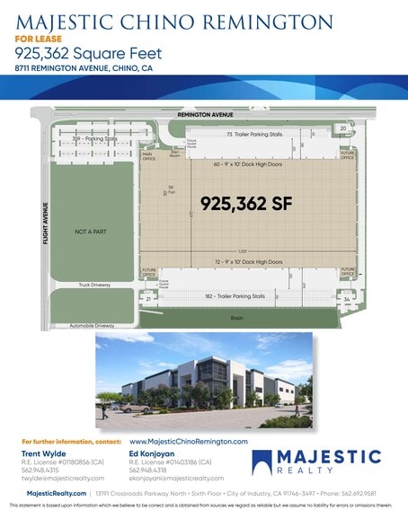 8711 Remington Ave, Chino, CA for lease - Site Plan - Image 1 of 2