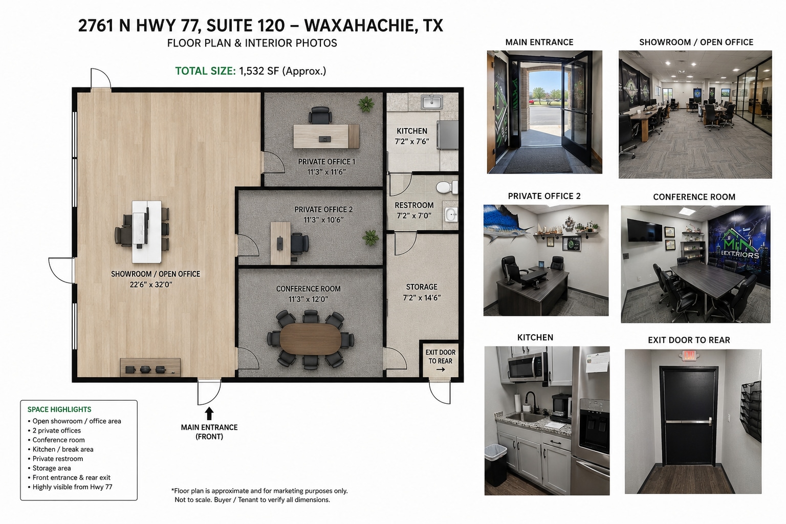2761 N Hwy 77, Waxahachie, TX for lease Floor Plan- Image 1 of 2