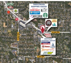 6805-6835 Cantrell Rd, Little Rock, AR - Aérien  Vue de la carte