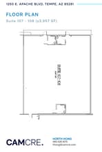 1250 E Apache Blvd, Tempe, AZ for lease Floor Plan- Image 1 of 1