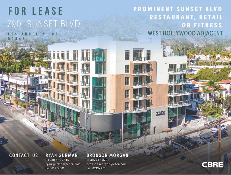 7901 W Sunset Blvd, Los Angeles, CA for lease - Building Photo - Image 1 of 10