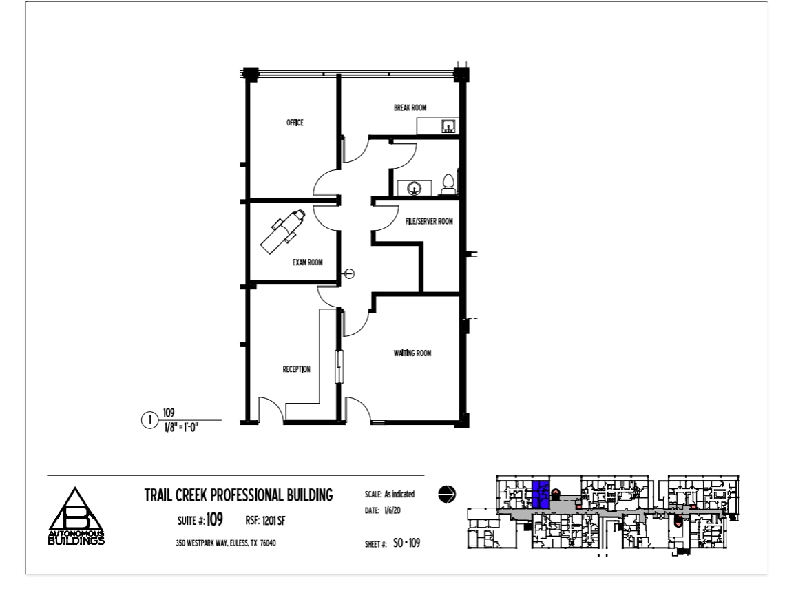 350 Westpark Way, Euless, TX à louer Plan d’étage- Image 1 de 1
