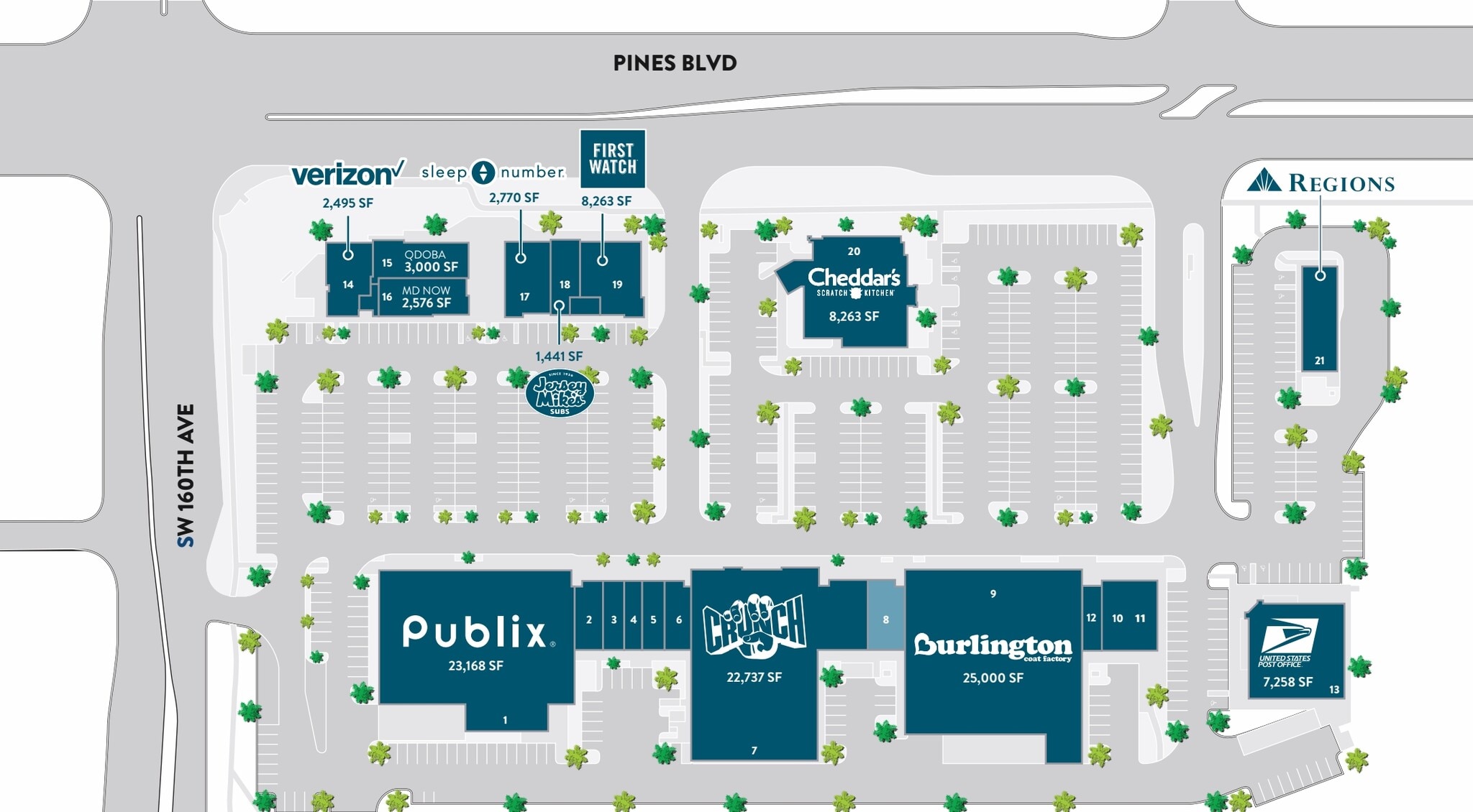 16000 Pines Blvd, Pembroke Pines, FL for lease Site Plan- Image 1 of 1