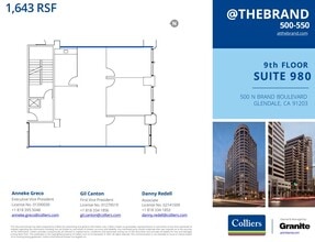 500-550 N Brand Blvd, Glendale, CA à louer Plan d’étage- Image 1 de 1