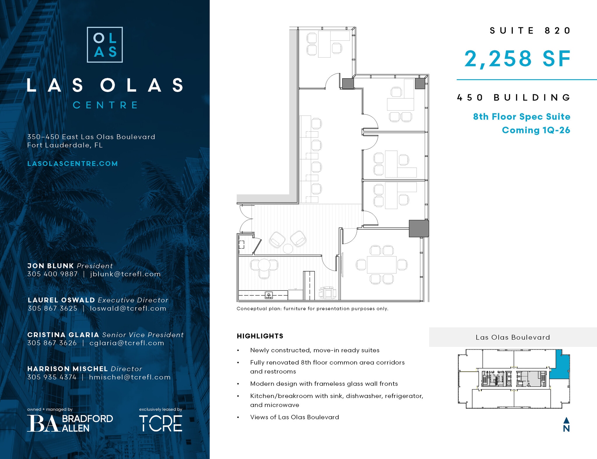 450 E Las Olas Blvd, Fort Lauderdale, FL à louer Plan d’étage- Image 1 de 2