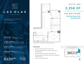 450 E Las Olas Blvd, Fort Lauderdale, FL à louer Plan d’étage- Image 1 de 2