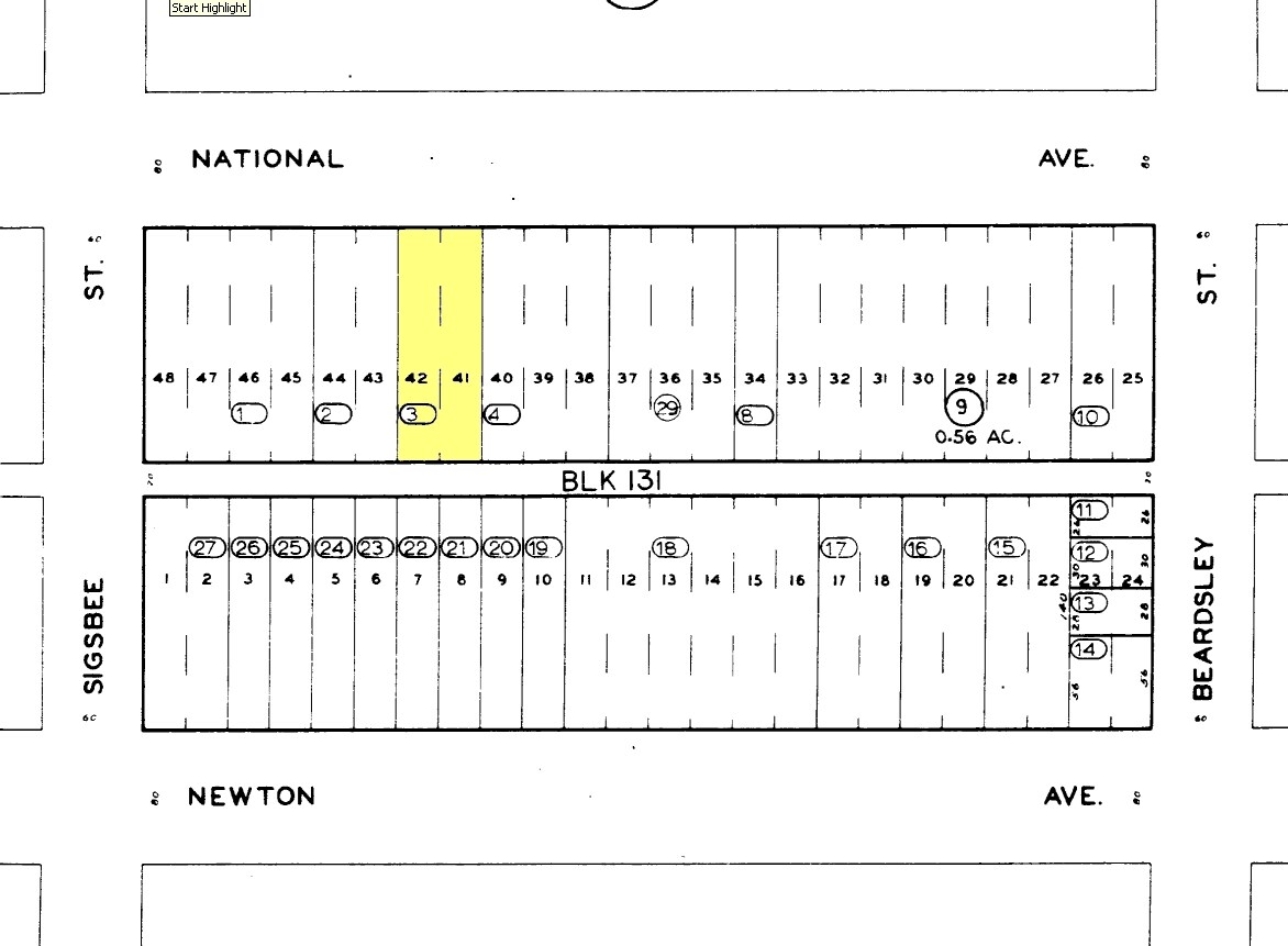1727 National Ave, San Diego, CA à vendre Plan cadastral- Image 1 de 2