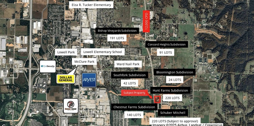 5.06 Acres Old Wire Rd, Lowell, AR à vendre - Photo principale - Image 1 de 1
