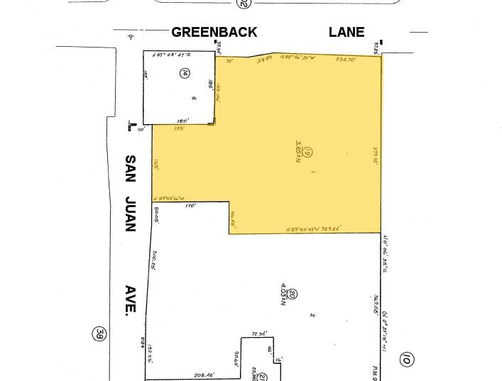 7424 Greenback Ln, Citrus Heights, CA for lease - Plat Map - Image 2 of 4