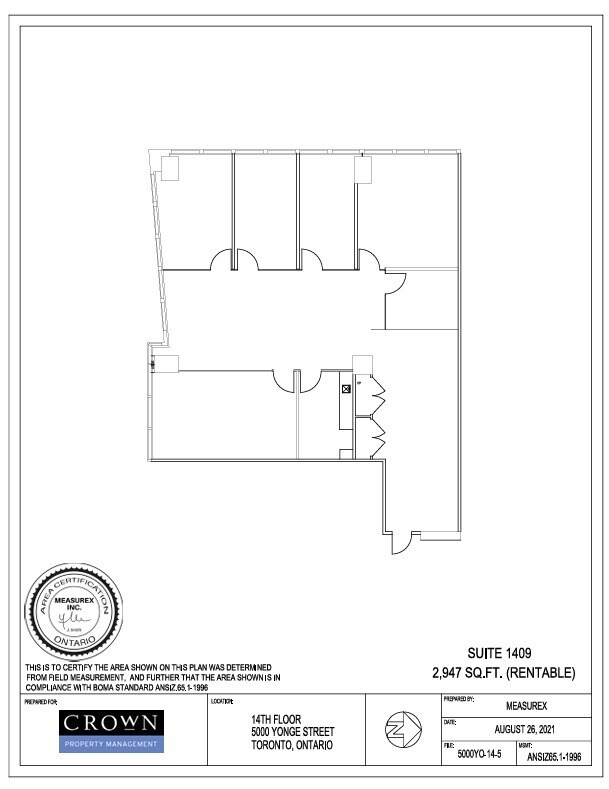 5000 Yonge St, Toronto, ON for lease Floor Plan- Image 1 of 1