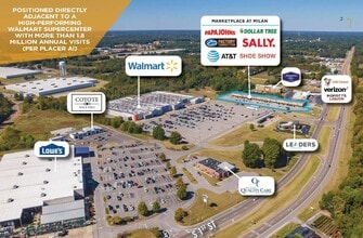 15427 S First St, Milan, TN - AÉRIEN  Vue de la carte