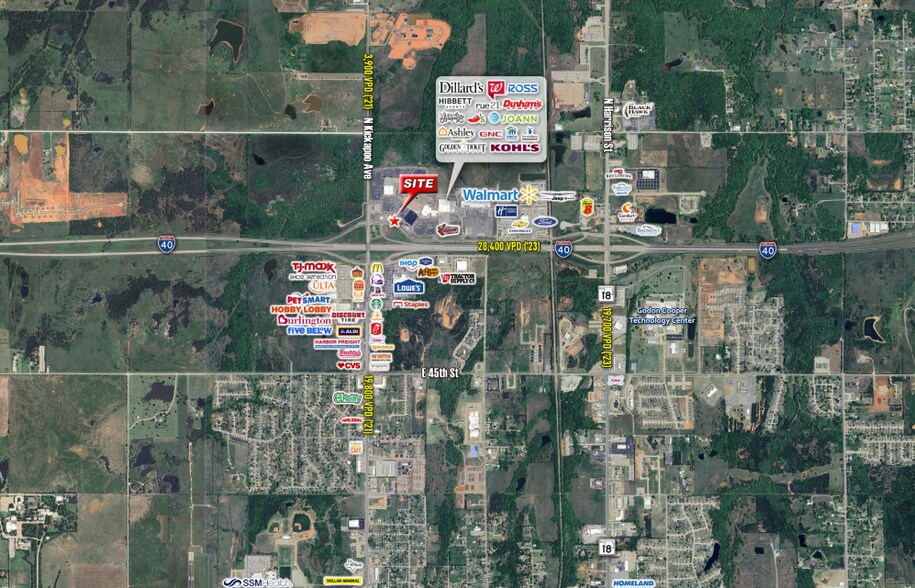 500 Shawnee Mall Dr, Shawnee, OK à louer - Aérien - Image 3 de 7