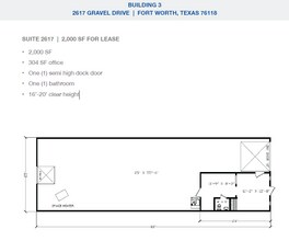 2501-2519 Gravel Dr, Fort Worth, TX for lease Floor Plan- Image 1 of 1