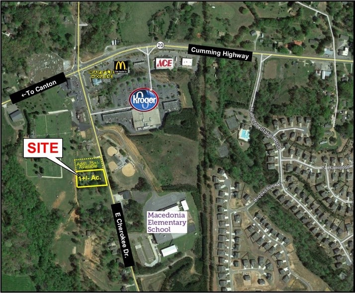 10561 E Cherokee Dr, Canton, GA for sale - Aerial - Image 1 of 5