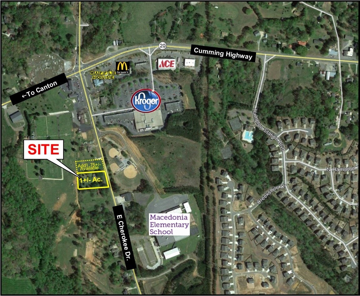 10561 E Cherokee Dr, Canton, GA for sale Aerial- Image 1 of 6