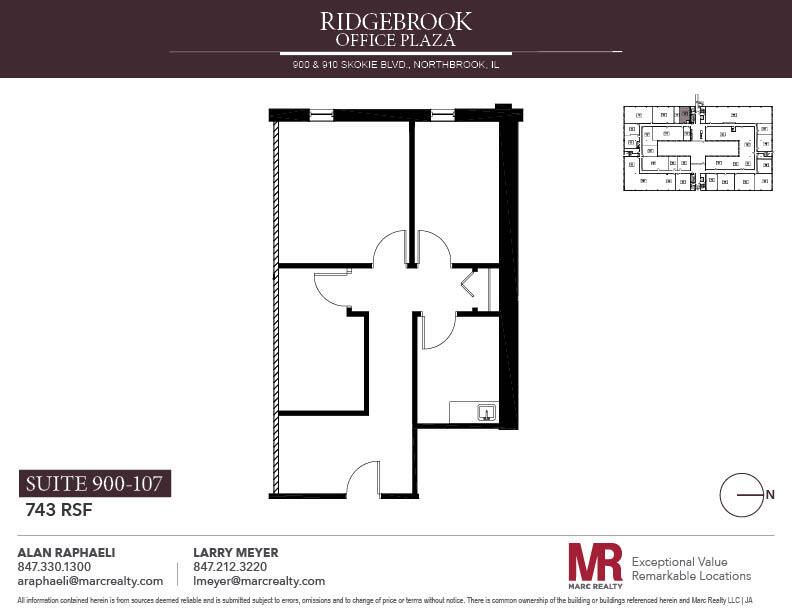 900 Skokie Blvd, Northbrook, IL à louer Plan d’étage- Image 1 de 1