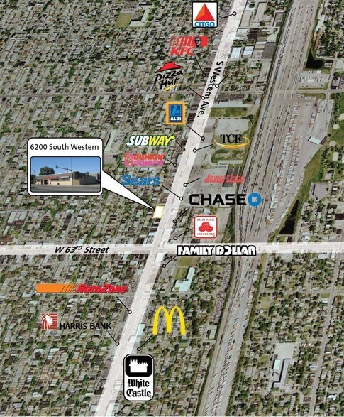 6200 S Western Ave, Chicago, IL à vendre - Aérien - Image 2 de 2