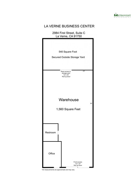 2974-2988 First St, La Verne, CA à louer - Plan d  tage - Image 3 de 15