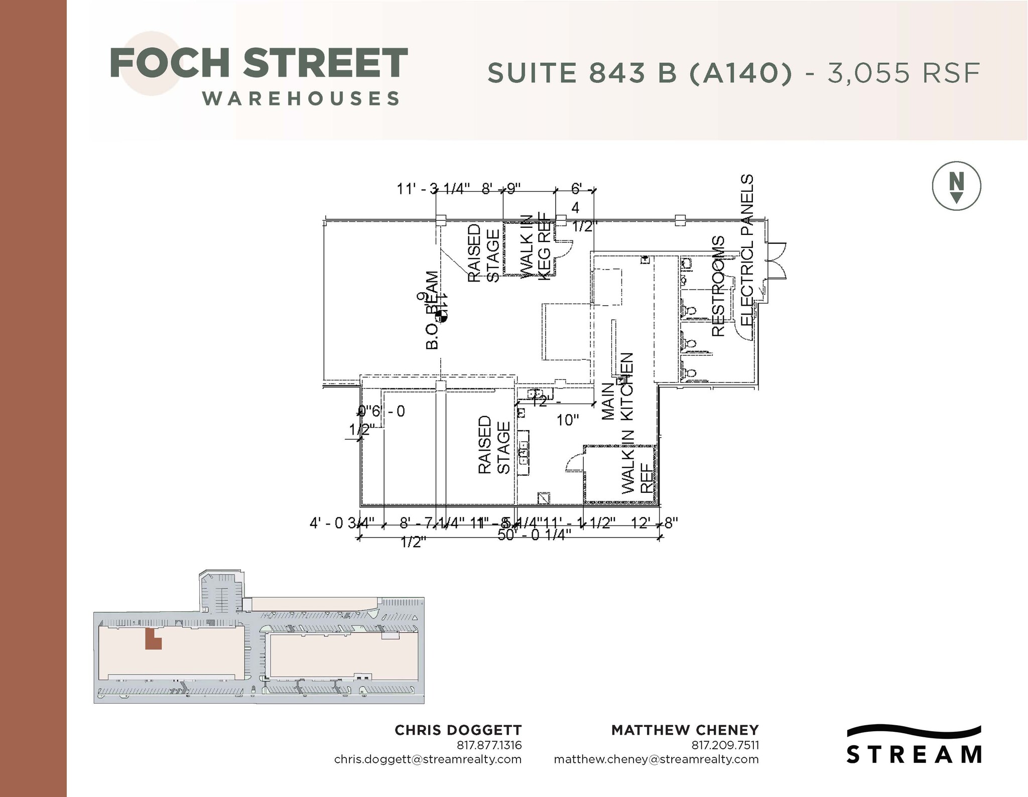 821-1075 Foch St, Fort Worth, TX à louer Plan d  tage- Image 1 de 1