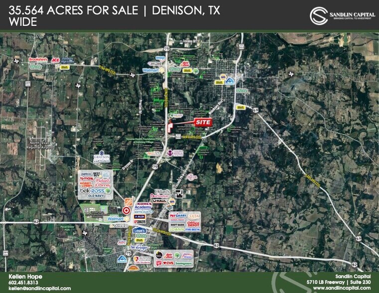 NEQ Eisenhower Parkway & US 75, Denison, TX à vendre - Aérien - Image 3 de 4