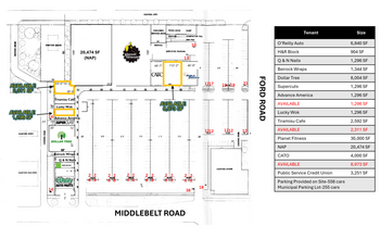 5726-5940 Middlebelt Rd, Garden City, MI à louer Plan de site- Image 1 de 1