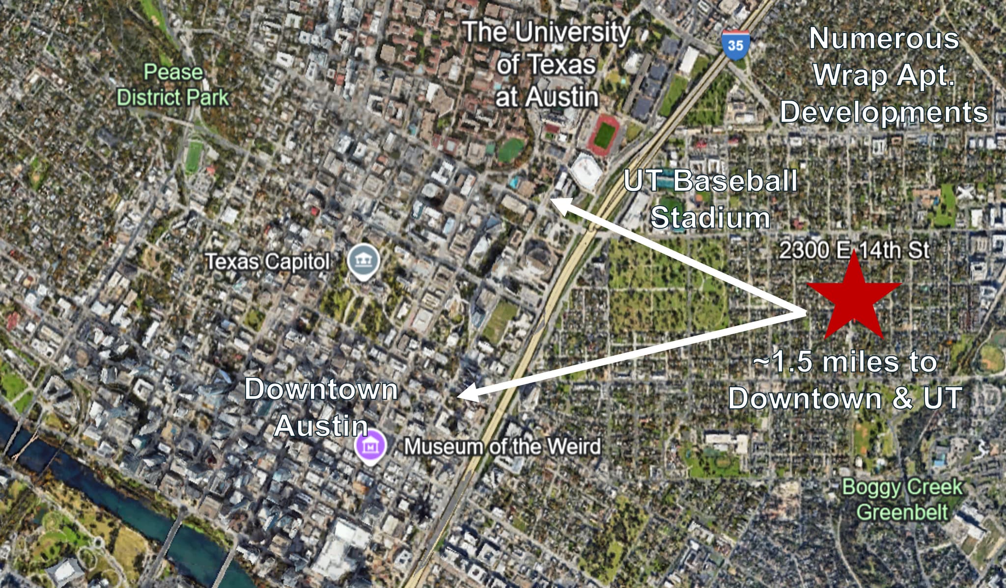 2300 14th St, Austin, TX for sale Aerial- Image 1 of 2