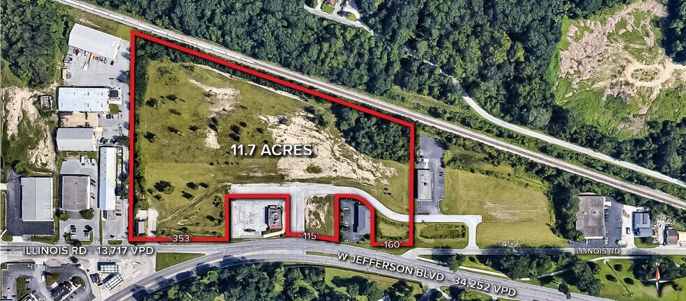 3500 Illinois Rd, Fort Wayne, IN à vendre - Aérien - Image 2 de 3