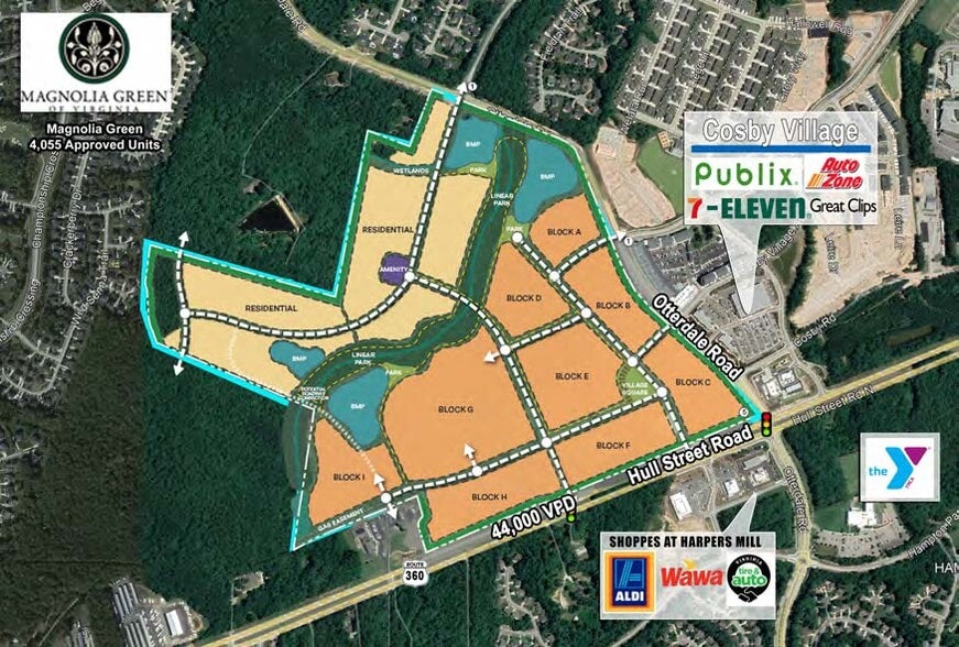 Hull St & Otterdale Rd, Chesterfield, VA for lease - Building Photo - Image 1 of 4