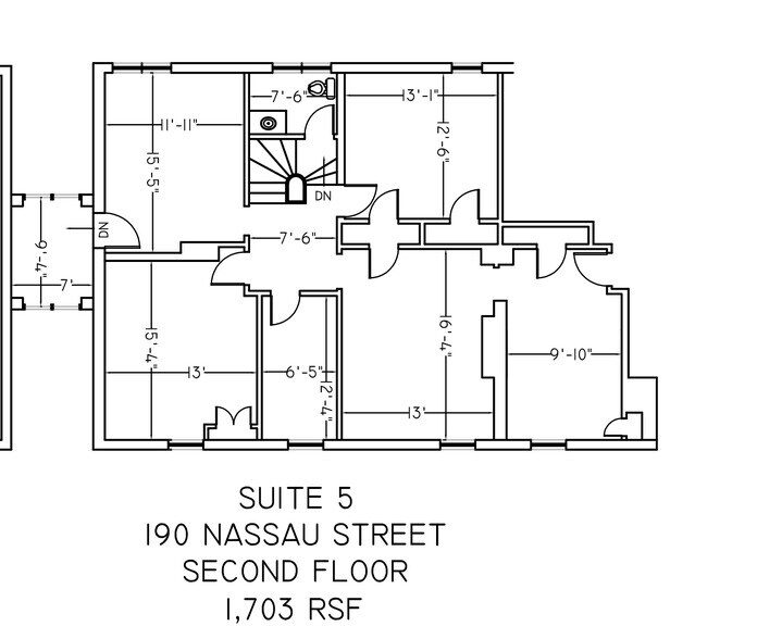190 Nassau St, Princeton, NJ à louer - Plan d’étage - Image 2 de 3