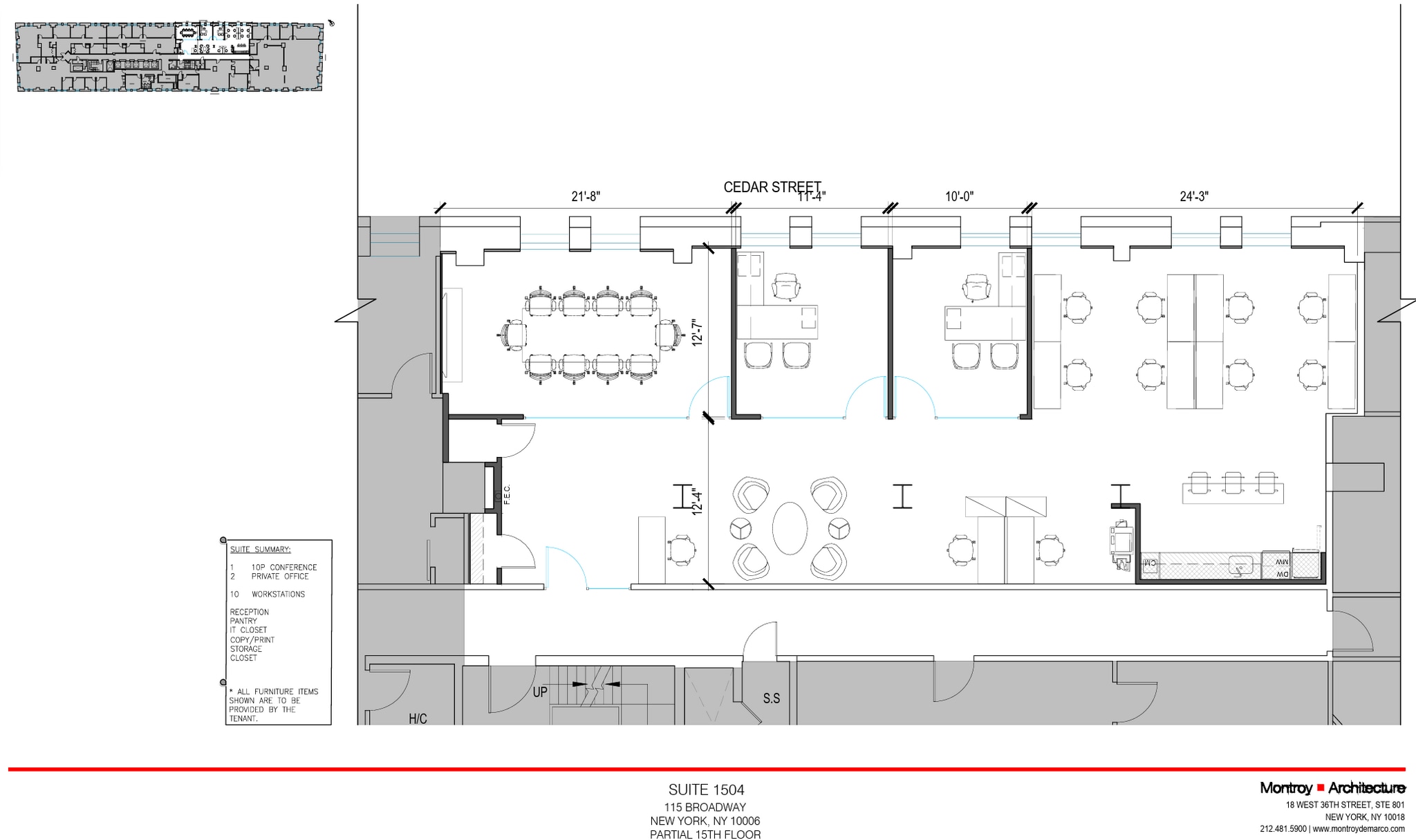111 Broadway, New York, NY à louer Plan d’étage- Image 1 de 1